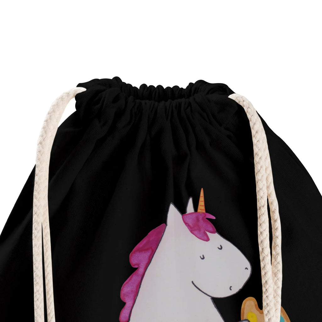 Sportbeutel Einhorn Künstler Sportbeutel, Turnbeutel, Beutel, Sporttasche, Tasche, Stoffbeutel, Sportbeutel Kinder, Gymsack, Beutel Rucksack, Kleine Sporttasche, Sportzubehör, Turnbeutel Baumwolle, Einhorn, Einhörner, Einhorn Deko, Pegasus, Unicorn, Englisch, Künstler, Artist, Malen, Zeichnen, Welt, Farbe, Stift, Pinsel, Geschenk, Maler