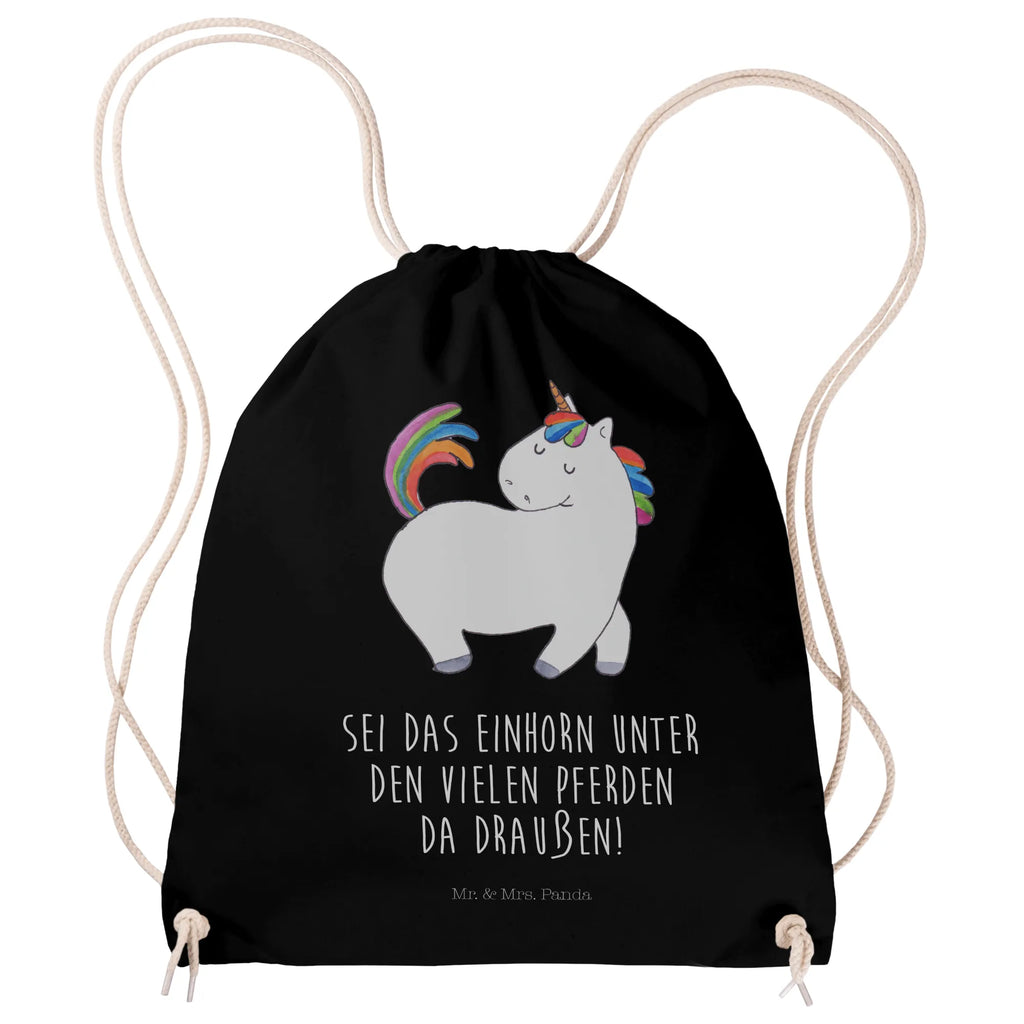 Sportbeutel Einhorn Stolzieren Sportbeutel, Turnbeutel, Beutel, Sporttasche, Tasche, Stoffbeutel, Sportbeutel Kinder, Gymsack, Beutel Rucksack, Kleine Sporttasche, Sportzubehör, Turnbeutel Baumwolle, Einhorn, Einhörner, Einhorn Deko, Pegasus, Unicorn, stolz, anders, bunt, Pferd, Reiter, Reiten, Freundin, Geschenk