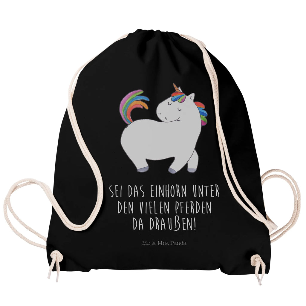 Sportbeutel Einhorn Stolzieren Sportbeutel, Turnbeutel, Beutel, Sporttasche, Tasche, Stoffbeutel, Sportbeutel Kinder, Gymsack, Beutel Rucksack, Kleine Sporttasche, Sportzubehör, Turnbeutel Baumwolle, Einhorn, Einhörner, Einhorn Deko, Pegasus, Unicorn, stolz, anders, bunt, Pferd, Reiter, Reiten, Freundin, Geschenk