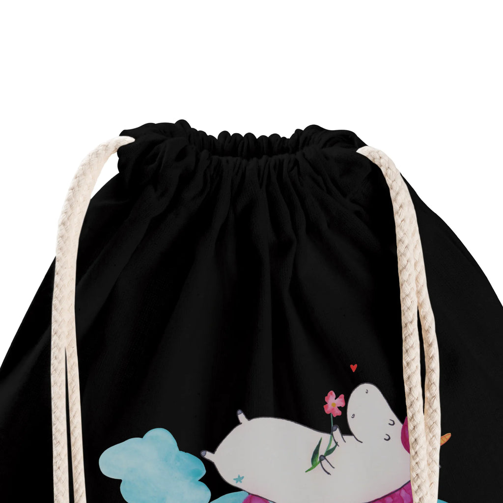 Sportbeutel Einhorn verliebt auf Wolke Sportbeutel, Turnbeutel, Beutel, Sporttasche, Tasche, Stoffbeutel, Sportbeutel Kinder, Gymsack, Beutel Rucksack, Kleine Sporttasche, Sportzubehör, Turnbeutel Baumwolle, Einhorn, Einhörner, Einhorn Deko, Unicorn, verliebt, Liebe, Liebesbeweis, Freundin, Wolke