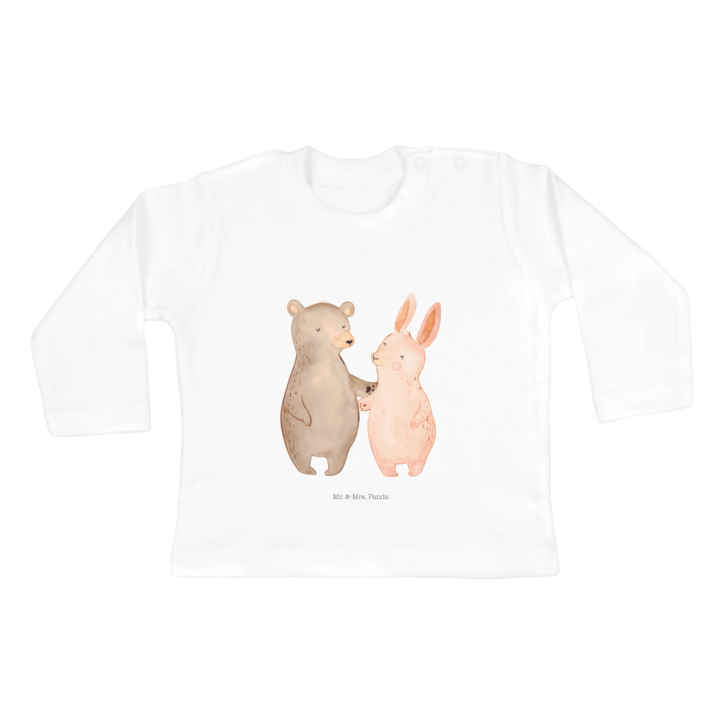 Baby Longsleeve Bär Hase Umarmen Mädchen, Jungen, Baby, Langarm, Bio, Kleidung, Liebe, Partner, Freund, Freundin, Ehemann, Ehefrau, Heiraten, Verlobung, Heiratsantrag, Liebesgeschenk, Jahrestag, Hocheitstag, Freunde, bester Freund, Hase, Bär, Bärchen, best friends