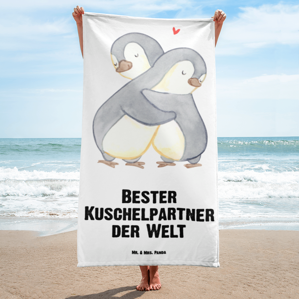 XL Badehandtuch Pinguin Bester Kuschelpartner der Welt Handtuch, Badetuch, Duschtuch, Strandtuch, Saunatuch, für, Dankeschön, Geschenk, Schenken, Geburtstag, Geburtstagsgeschenk, Geschenkidee, Danke, Bedanken, Mitbringsel, Freude machen, Geschenktipp, Kuschelpartner, Lebenspartner, Ehepartner, Partner, Ehemann, Ehefrau, Kuscheln, Bett, Liebe, Freund, Freundin, Hochzeitstag, verliebt