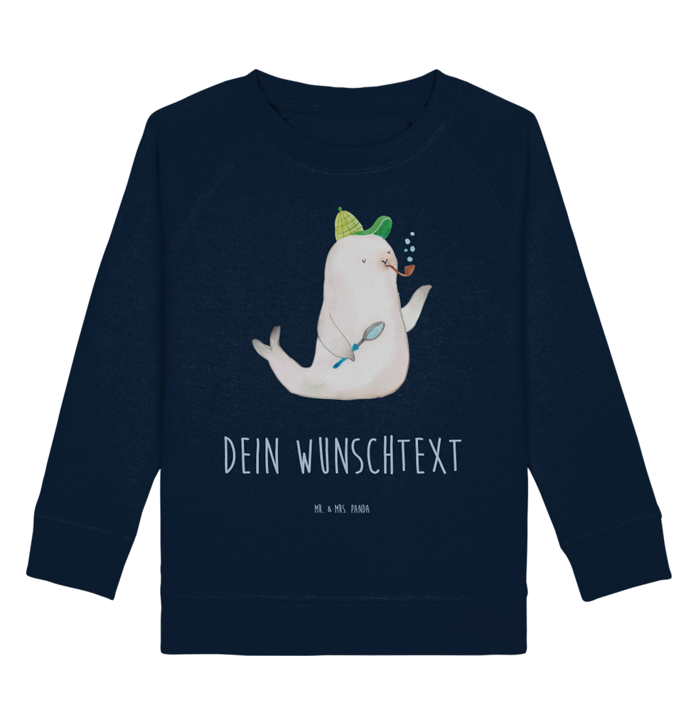 Personalisierter Kinder Pullover Robbe Sherlock Personalisierter Kinder Pullover, Personalisiertes Kinder Sweatshirt, Jungen, Mädchen, Tiermotive, Gute Laune, lustige Sprüche, Tiere