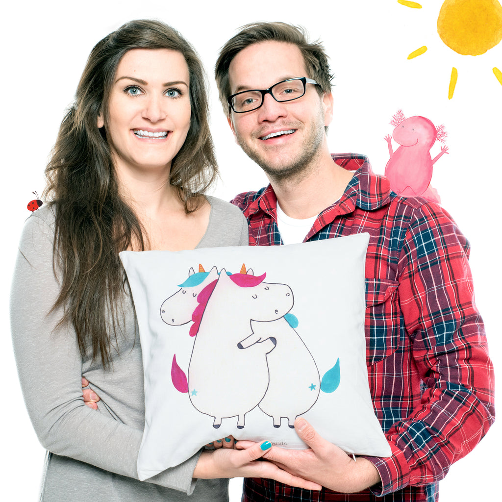 40x40 Kissen Einhörner Umarmen Kissenhülle, Kopfkissen, Sofakissen, Dekokissen, Motivkissen, Einhorn, Einhörner, Einhorn Deko, Pegasus, Unicorn, Freundinnen, Freundin, BFF, Schwester, Schwestern, Familie, Geschwister, Sister, Liebe