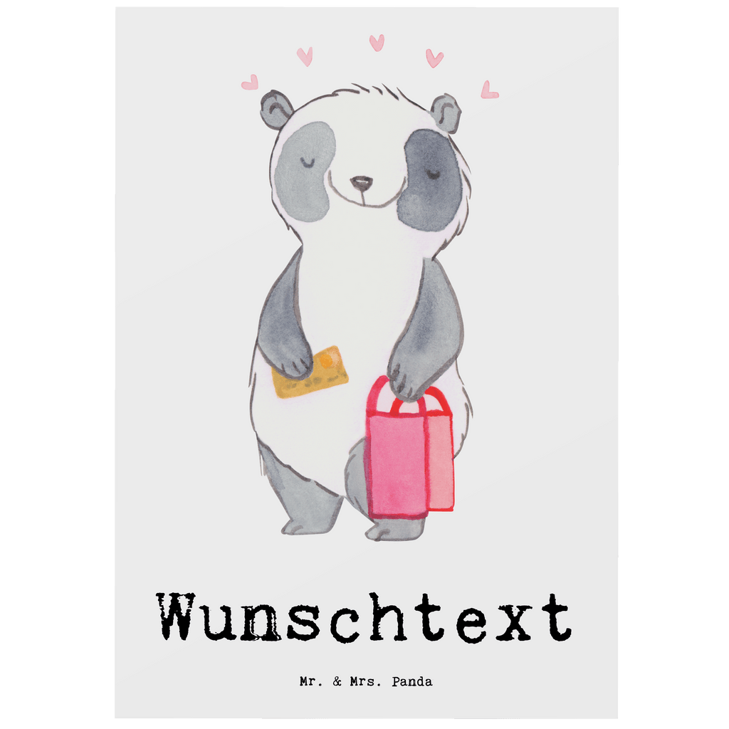 Personalisierte Postkarte Panda Bester Shoppingpartner der Welt Postkarte mit Namen, Postkarte bedrucken, Postkarte mit Wunschtext, Postkarte personalisierbar, Geschenkkarte mit Namen, Grußkarte mit Namen, Karte mit Namen, Einladung mit Namen, Ansichtskarte mit Namen, Geschenkkarte mit Wunschtext, Grußkarte mit Wunschtext, Karte mit Wunschtext, Einladung mit Wunschtext, Ansichtskarte mit Wunschtext, für, Dankeschön, Geschenk, Schenken, Geburtstag, Geburtstagsgeschenk, Geschenkidee, Danke, Bedanken, Mitbringsel, Freude machen, Geschenktipp, Shoppingpartner, Shoppen, Begleitung, Partner, Freundin, Freund, bff, Shopping, Einkaufen, Shopping-Queen, Queen, Bester