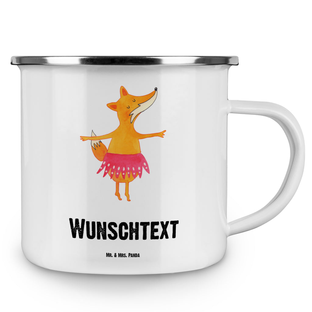 Personalisierte Emaille Tasse Fuchs Ballerina Emaille Tasse personalisiert, Emaille Tasse mit Namen, Campingtasse personalisiert, Namenstasse, Campingtasse bedrucken, Campinggeschirr personalsisert, tasse mit namen, personalisierte tassen, personalisierte tasse, tasse selbst gestalten, tasse bedrucken, tassen bedrucken, Fuchs, Fuchs Spruch, Füchse, Füchsin, Ballerina, Ballett, Tänzerin, Tanzen, Party, Einladung, Geburtstag