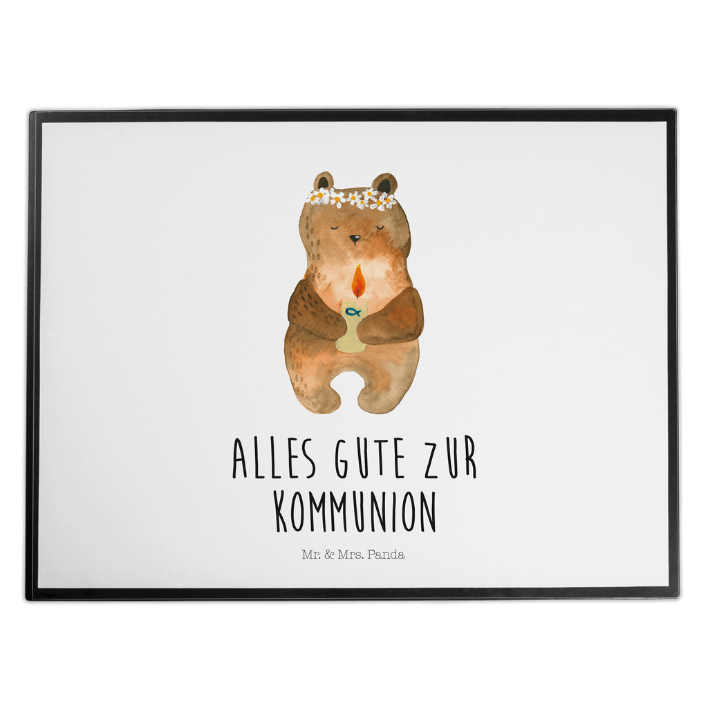 Schreibtischunterlage Bär Kommunion Schreibunterlage, Schreibtischauflage, Bürobedarf, Büroartikel, Schreibwaren, Schreibtisch Unterlagen, Schreibtischunterlage Groß, Bär, Teddy, Teddybär, Kommunion, Gottes Segen, Taufkerze, katholisch