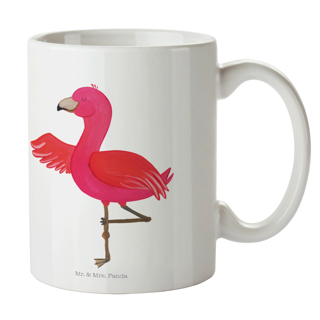 Tasse Flamingo Yoga Tasse, Kaffeetasse, Teetasse, Becher, Kaffeebecher, Teebecher, Keramiktasse, Porzellantasse, Büro Tasse, Geschenk Tasse, Tasse Sprüche, Tasse Motive, Kaffeetassen, Tasse bedrucken, Designer Tasse, Cappuccino Tassen, Schöne Teetassen, Flamingo, Vogel, Yoga, Namaste, Achtsamkeit, Yoga-Übung, Entspannung, Ärger, Aufregen, Tiefenentspannung