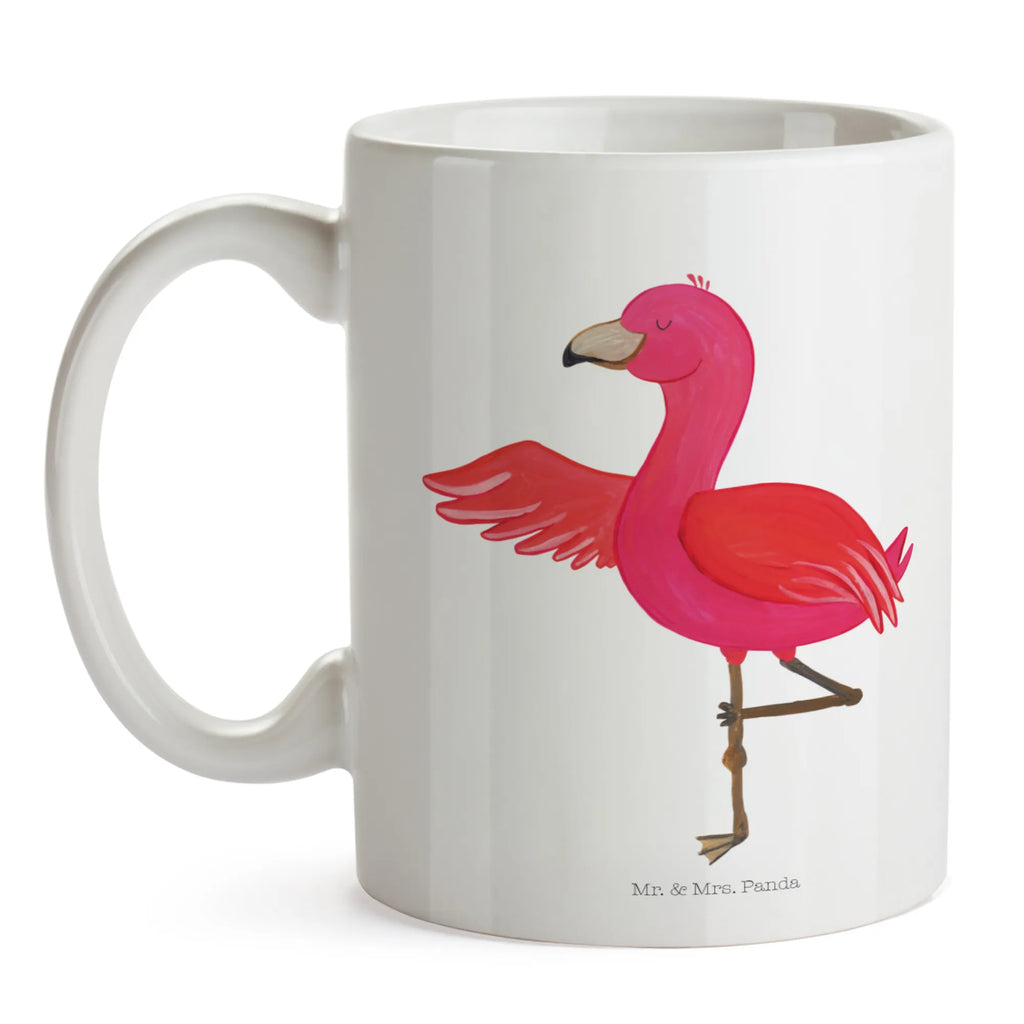 Tasse Flamingo Yoga Tasse, Kaffeetasse, Teetasse, Becher, Kaffeebecher, Teebecher, Keramiktasse, Porzellantasse, Büro Tasse, Geschenk Tasse, Tasse Sprüche, Tasse Motive, Kaffeetassen, Tasse bedrucken, Designer Tasse, Cappuccino Tassen, Schöne Teetassen, Flamingo, Vogel, Yoga, Namaste, Achtsamkeit, Yoga-Übung, Entspannung, Ärger, Aufregen, Tiefenentspannung