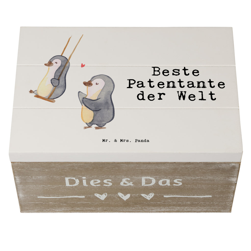 Holzkiste Pinguin Beste Patentante der Welt