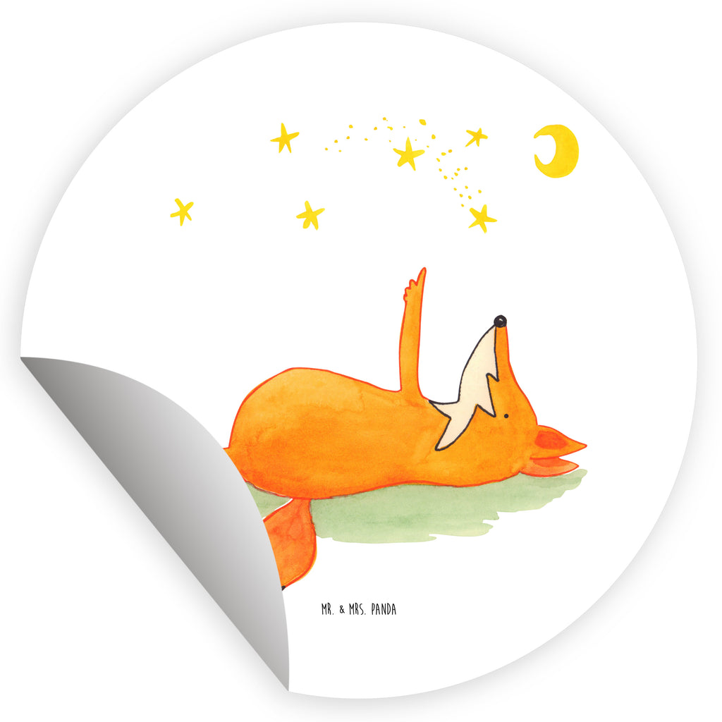 Rund Aufkleber Fuchs Sterne Sticker, Aufkleber, Etikett, Fuchs, Füchse, tröstende Worte, Spruch positiv, Spruch schön, Romantik, Always Look on the Bright Side of Life