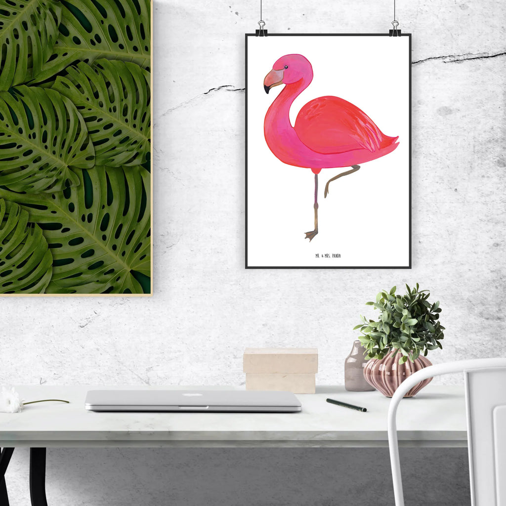 Poster Flamingo Classic Poster, Wandposter, Bild, Wanddeko, Küchenposter, Kinderposter, Wanddeko Bild, Raumdekoration, Wanddekoration, Handgemaltes Poster, Mr. & Mrs. Panda Poster, Designposter, Kunstdruck, Posterdruck, Flamingo, Einzigartig, Selbstliebe, Stolz, ich, für mich, Spruch, Freundin, Freundinnen, Außenseiter, Sohn, Tochter, Geschwister