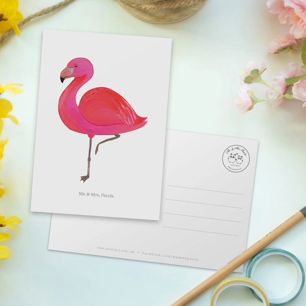 Postkarte Flamingo Classic Postkarte, Karte, Geschenkkarte, Grußkarte, Einladung, Ansichtskarte, Geburtstagskarte, Einladungskarte, Dankeskarte, Ansichtskarten, Einladung Geburtstag, Einladungskarten Geburtstag, Flamingo, Einzigartig, Selbstliebe, Stolz, ich, für mich, Spruch, Freundin, Freundinnen, Außenseiter, Sohn, Tochter, Geschwister