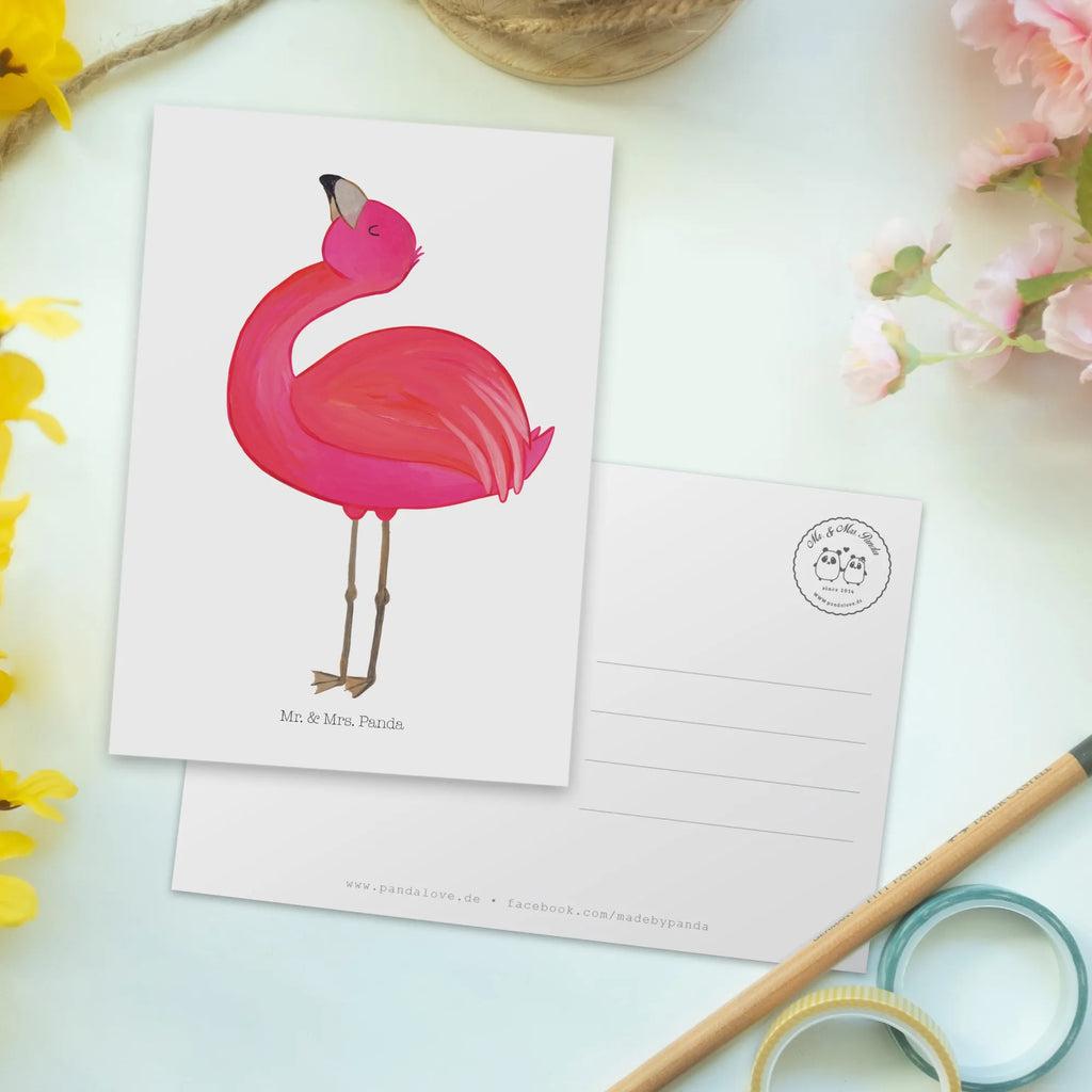 Postkarte Flamingo Stolz Postkarte, Karte, Geschenkkarte, Grußkarte, Einladung, Ansichtskarte, Geburtstagskarte, Einladungskarte, Dankeskarte, Ansichtskarten, Einladung Geburtstag, Einladungskarten Geburtstag, Flamingo, stolz, Freude, Selbstliebe, Selbstakzeptanz, Freundin, beste Freundin, Tochter, Mama, Schwester