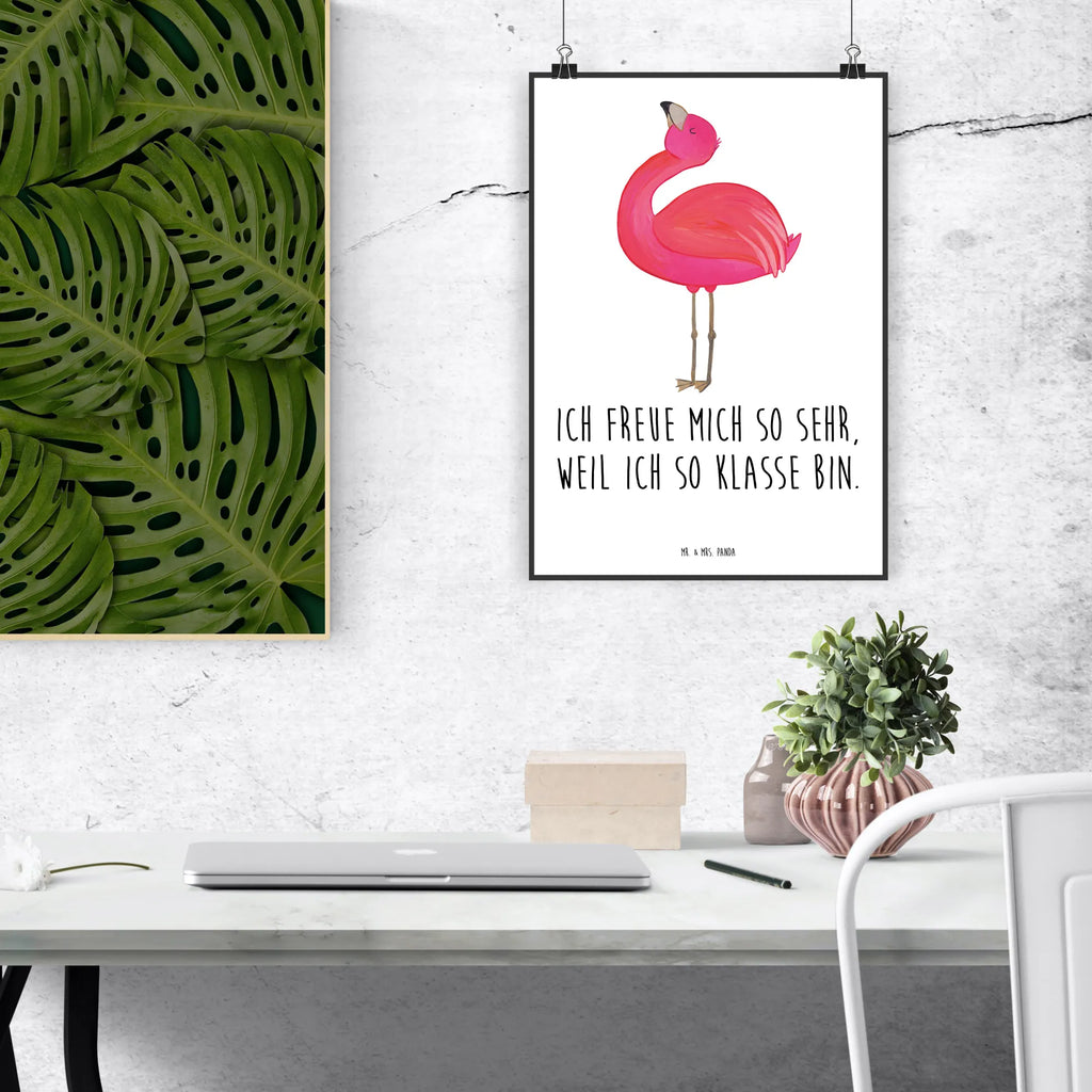 Poster Flamingo Stolz Poster, Wandposter, Bild, Wanddeko, Küchenposter, Kinderposter, Wanddeko Bild, Raumdekoration, Wanddekoration, Handgemaltes Poster, Mr. & Mrs. Panda Poster, Designposter, Kunstdruck, Posterdruck, Flamingo, stolz, Freude, Selbstliebe, Selbstakzeptanz, Freundin, beste Freundin, Tochter, Mama, Schwester