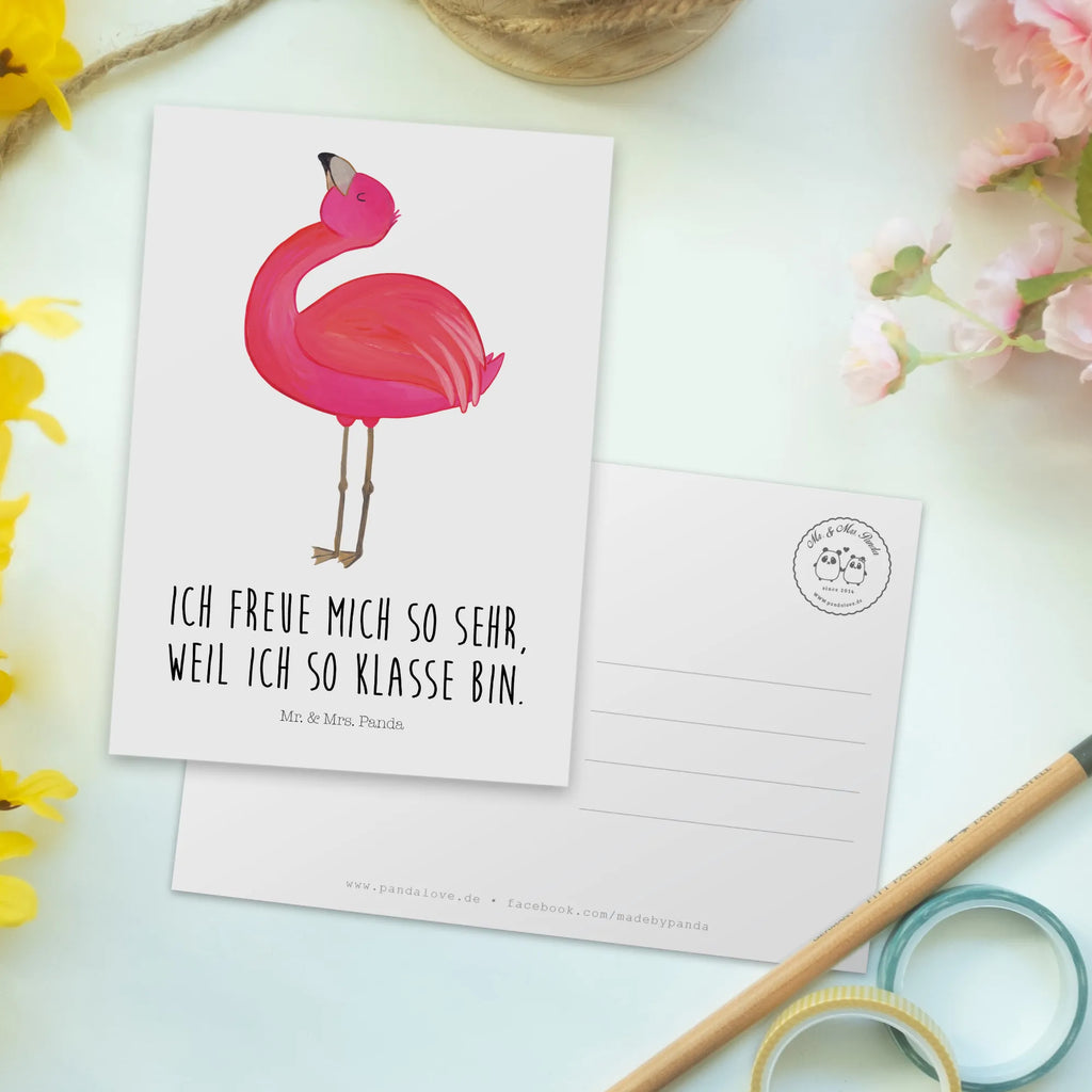 Postkarte Flamingo Stolz Postkarte, Karte, Geschenkkarte, Grußkarte, Einladung, Ansichtskarte, Geburtstagskarte, Einladungskarte, Dankeskarte, Ansichtskarten, Einladung Geburtstag, Einladungskarten Geburtstag, Flamingo, stolz, Freude, Selbstliebe, Selbstakzeptanz, Freundin, beste Freundin, Tochter, Mama, Schwester