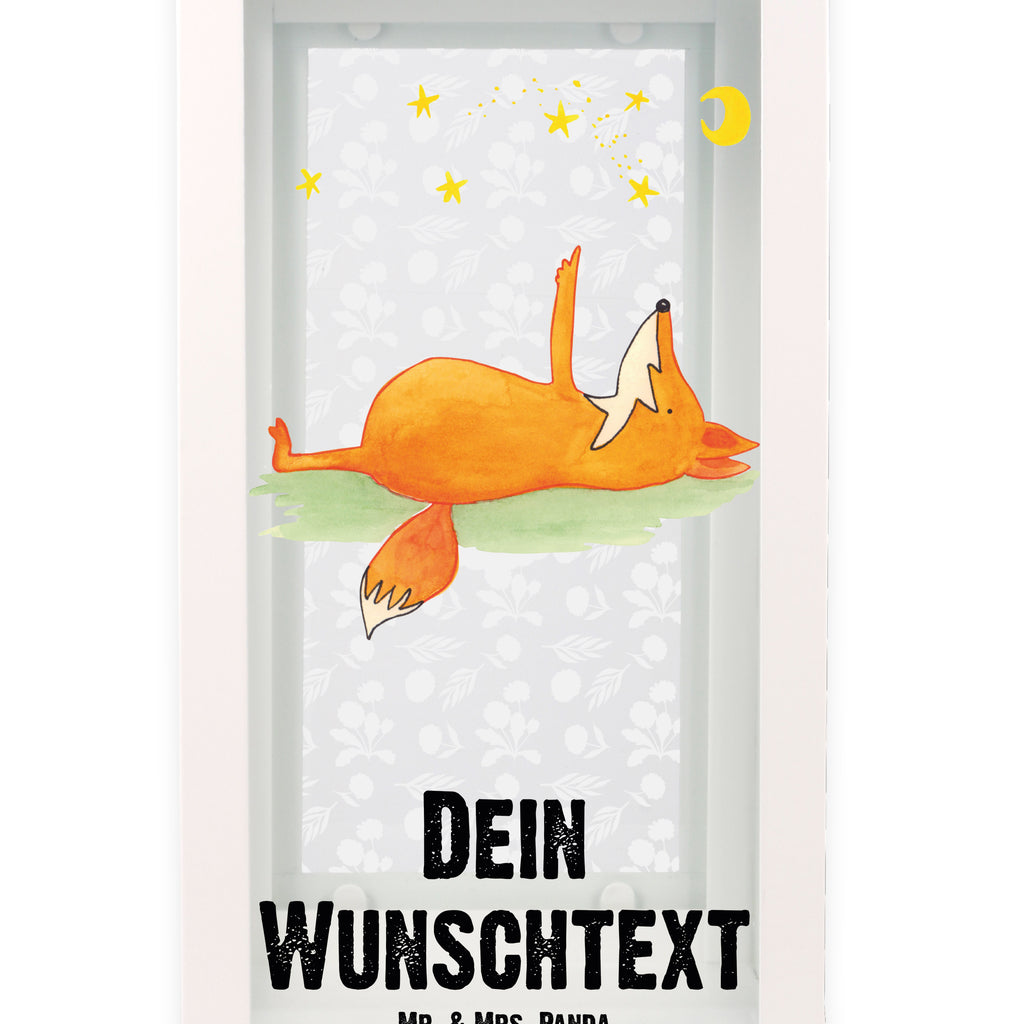 Personalisierte Deko Laterne Fuchs Sterne Gartenlampe, Gartenleuchte, Gartendekoration, Gartenlicht, Laterne  kleine Laternen, XXL Laternen, Laterne groß, Fuchs, Füchse, tröstende Worte, Spruch positiv, Spruch schön, Romantik, Always Look on the Bright Side of Life