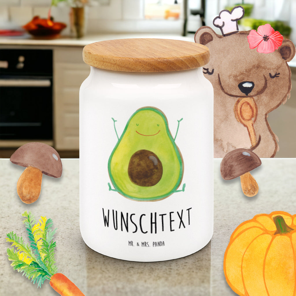 Personalisierte Vorratsdose Avocado Happy Personalisierte Vorratsdose, Personalisierte Keksdose, Personalisierte Keramikdose, Personalisierte Leckerlidose, Personalisierte Dose, Personalisierter Vorratsbehälter, Personalisierte Aufbewahrungsdose, Avocado, Veggie, Vegan, Gesund, Chaos