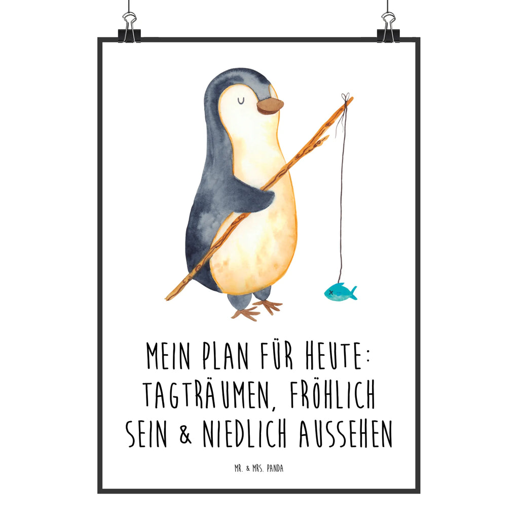 Poster Pinguin Angler Poster, Wandposter, Bild, Wanddeko, Küchenposter, Kinderposter, Wanddeko Bild, Raumdekoration, Wanddekoration, Handgemaltes Poster, Mr. & Mrs. Panda Poster, Designposter, Kunstdruck, Posterdruck, Pinguin, Pinguine, Angeln, Angler, Tagträume, Hobby, Plan, Planer, Tagesplan, Neustart, Motivation, Geschenk, Freundinnen, Geschenkidee, Urlaub, Wochenende