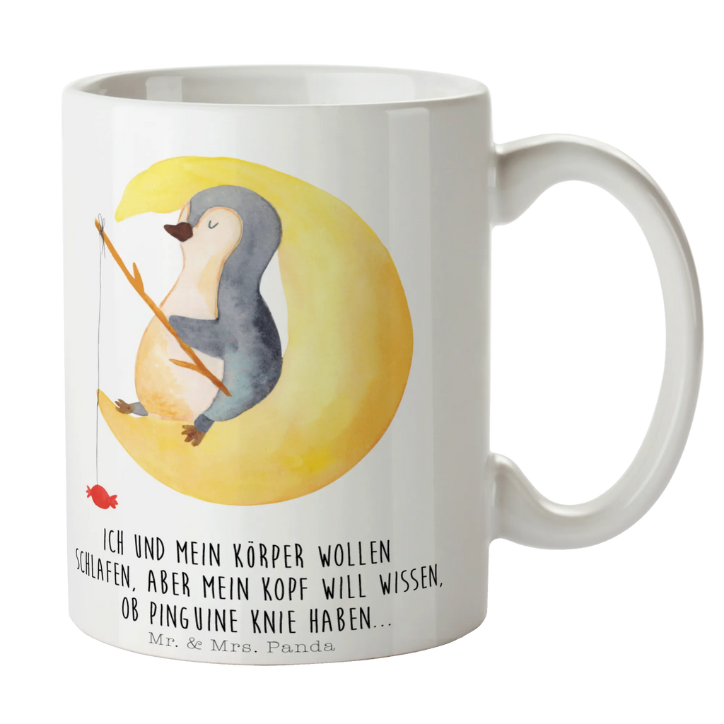 Tasse Pinguin Mond Tasse, Kaffeetasse, Teetasse, Becher, Kaffeebecher, Teebecher, Keramiktasse, Porzellantasse, Büro Tasse, Geschenk Tasse, Tasse Sprüche, Tasse Motive, Kaffeetassen, Tasse bedrucken, Designer Tasse, Cappuccino Tassen, Schöne Teetassen, Pinguin, Pinguine, Spruch, schlafen, Nachtruhe, Einschlafen, Schlafzimmer, Schlafstörungen, Gästezimmer