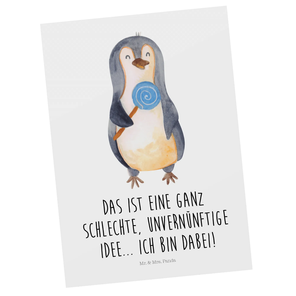 Postkarte Pinguin Lolli Postkarte, Karte, Geschenkkarte, Grußkarte, Einladung, Ansichtskarte, Geburtstagskarte, Einladungskarte, Dankeskarte, Ansichtskarten, Einladung Geburtstag, Einladungskarten Geburtstag, Pinguin, Pinguine, Lolli, Süßigkeiten, Blödsinn, Spruch, Rebell, Gauner, Ganove, Rabauke