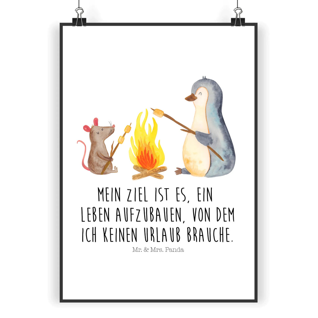 Poster Pinguin Lagerfeuer Poster, Wandposter, Bild, Wanddeko, Küchenposter, Kinderposter, Wanddeko Bild, Raumdekoration, Wanddekoration, Handgemaltes Poster, Mr. & Mrs. Panda Poster, Designposter, Kunstdruck, Posterdruck, Pinguin, Maus, Pinguine, Lagerfeuer, Leben, Arbeit, Job, Motivation, Büro, Büroalltag, Lebensspruch, Lebensmotivation, Neustart, Liebe, grillen, Feuer, Marshmallows