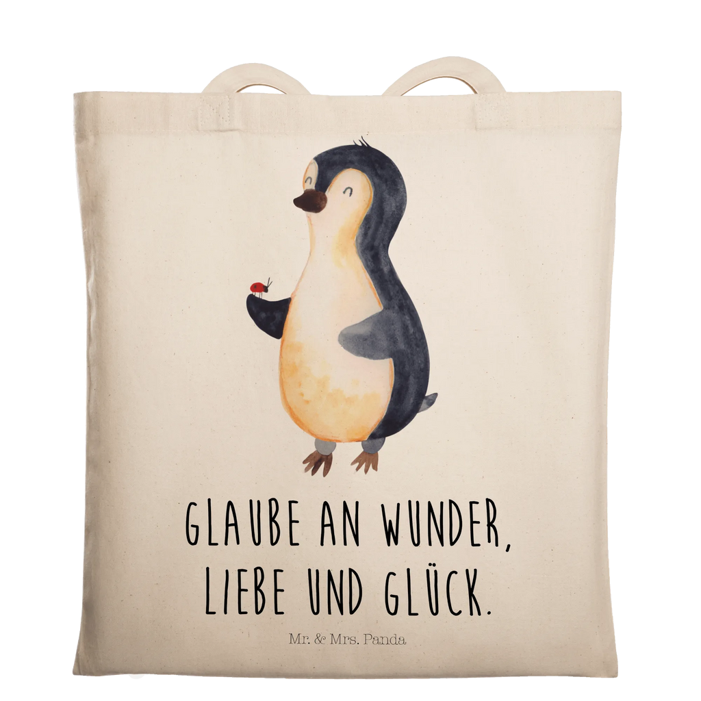 Tragetasche Pinguin Marienkäfer Beuteltasche, Beutel, Einkaufstasche, Jutebeutel, Stoffbeutel, Tasche, Shopper, Umhängetasche, Strandtasche, Schultertasche, Stofftasche, Tragetasche, Badetasche, Jutetasche, Einkaufstüte, Laptoptasche, Pinguin, Pinguine, Marienkäfer, Liebe, Wunder, Glück, Freude, Lebensfreude