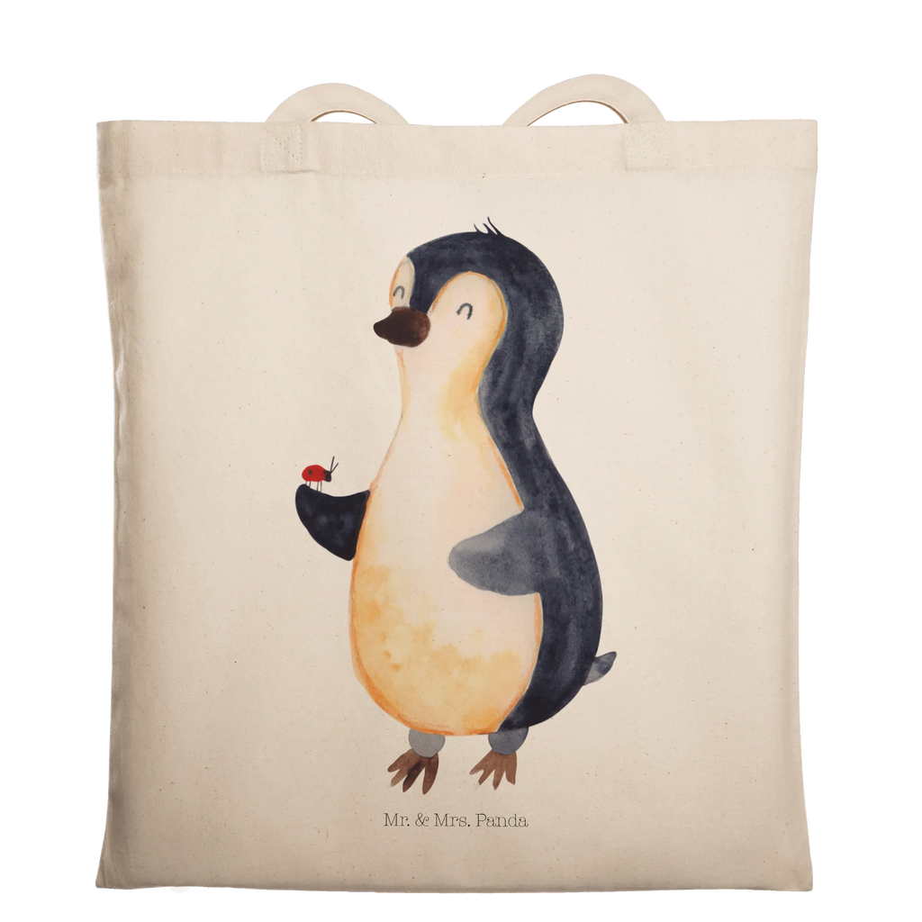 Tragetasche Pinguin Marienkäfer Beuteltasche, Beutel, Einkaufstasche, Jutebeutel, Stoffbeutel, Tasche, Shopper, Umhängetasche, Strandtasche, Schultertasche, Stofftasche, Tragetasche, Badetasche, Jutetasche, Einkaufstüte, Laptoptasche, Pinguin, Pinguine, Marienkäfer, Liebe, Wunder, Glück, Freude, Lebensfreude