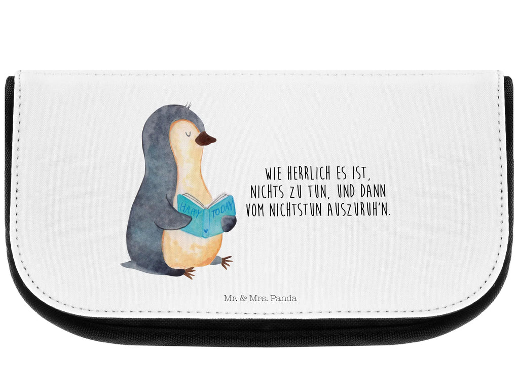 Kosmetiktasche Pinguin Buch Kosmetikbeutel, Kulturtasche, Kulturbeutel, Schminktasche, Make-Up Tasche, Kosmetiktasche, Beauty Bag, Kosmetiktasche Damen, Make Up Tasche, Kosmetik Tasche, Kosmetiktasche Klein, Kleine Kosmetiktasche, Schminktasche Klein, Kosmetiktasche Mit Fächern, Schminktäschen, Schminke Tasche, Kosmetiktaschen Damen, Beauty Case, Schmink Täschchen, Pinguin, Pinguine, Buch, Lesen, Bücherwurm, Nichtstun, Faulenzen, Ferien, Urlaub, Freizeit