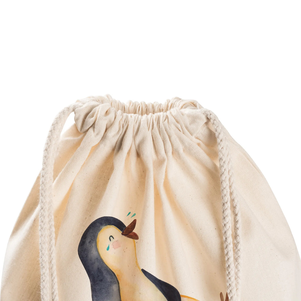 Sportbeutel Pinguin Lachen Sportbeutel, Turnbeutel, Beutel, Sporttasche, Tasche, Stoffbeutel, Sportbeutel Kinder, Gymsack, Beutel Rucksack, Kleine Sporttasche, Sportzubehör, Turnbeutel Baumwolle, Pinguin, Pinguine, lustiger Spruch, Optimismus, Fröhlich, Lachen, Humor, Fröhlichkeit