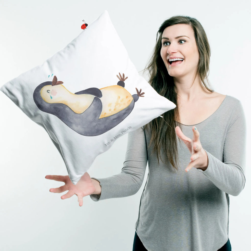 40x40 Kissen Pinguin Lachen Kissenhülle, Kopfkissen, Sofakissen, Dekokissen, Motivkissen, sofakissen, sitzkissen, Kissen, Kissenbezüge, Kissenbezug 40x40, Kissen 40x40, Kissenhülle 40x40, Zierkissen, Couchkissen, Dekokissen Sofa, Sofakissen 40x40, Dekokissen 40x40, Kopfkissen 40x40, Kissen 40x40 Waschbar, Pinguin, Pinguine, lustiger Spruch, Optimismus, Fröhlich, Lachen, Humor, Fröhlichkeit