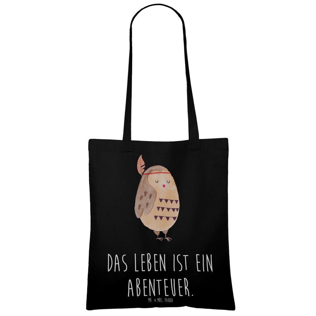 Tragetasche Eule Federschmuck Beuteltasche, Beutel, Einkaufstasche, Jutebeutel, Stoffbeutel, Tasche, Shopper, Umhängetasche, Strandtasche, Schultertasche, Stofftasche, Tragetasche, Badetasche, Jutetasche, Einkaufstüte, Laptoptasche, Eule, Eule Deko, Owl, Das Leben ist ein Abenteuer, Reisespruch, Federschmuck, Dekoration