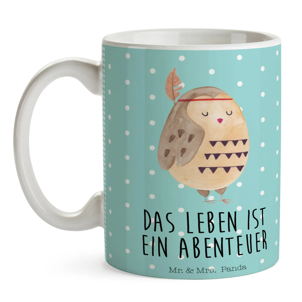 Tasse Eule Federschmuck Tasse, Kaffeetasse, Teetasse, Becher, Kaffeebecher, Teebecher, Keramiktasse, Porzellantasse, Büro Tasse, Geschenk Tasse, Tasse Sprüche, Tasse Motive, Kaffeetassen, Tasse bedrucken, Designer Tasse, Cappuccino Tassen, Schöne Teetassen, Eule, Eule Deko, Owl, Das Leben ist ein Abenteuer, Reisespruch, Federschmuck, Dekoration