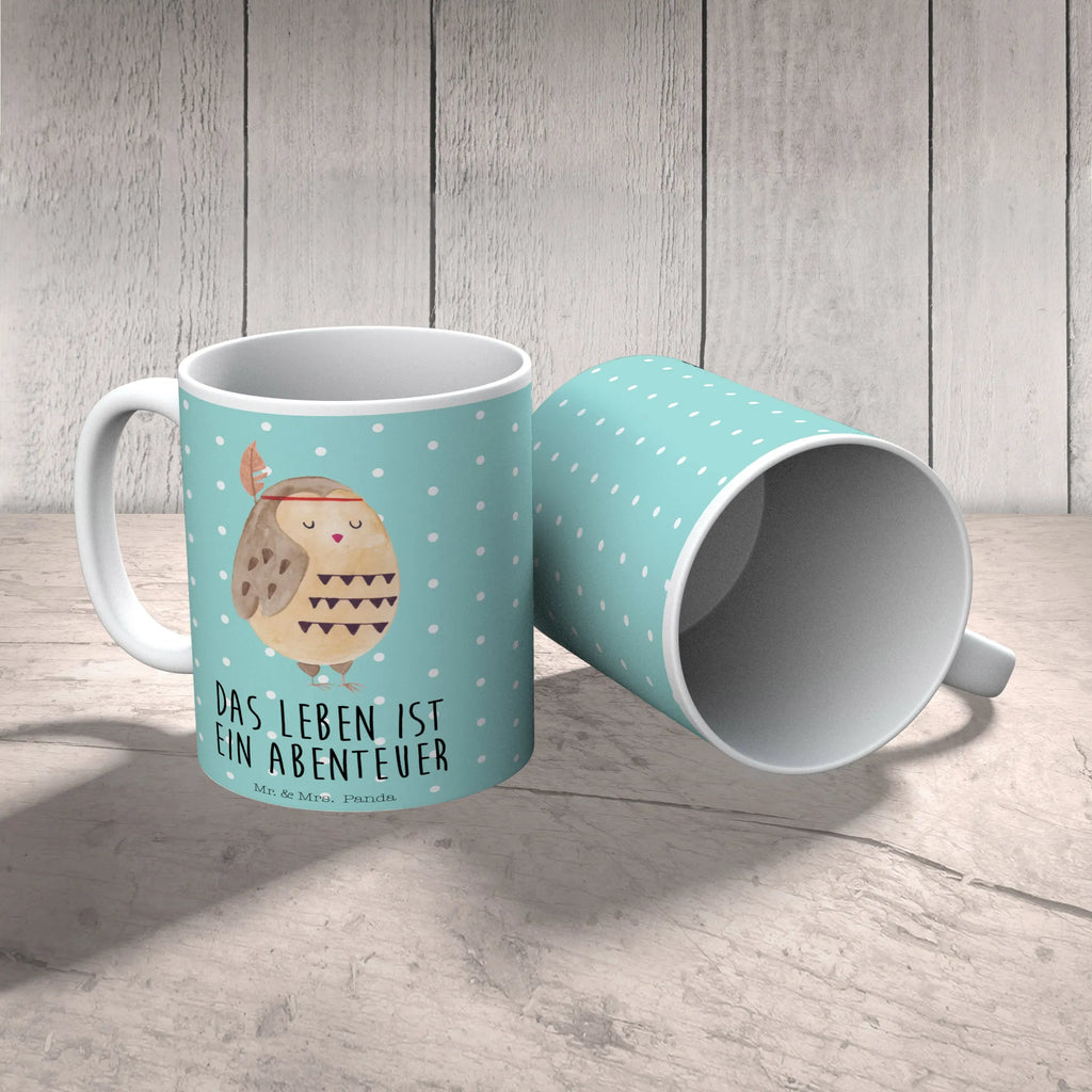 Tasse Eule Federschmuck Tasse, Kaffeetasse, Teetasse, Becher, Kaffeebecher, Teebecher, Keramiktasse, Porzellantasse, Büro Tasse, Geschenk Tasse, Tasse Sprüche, Tasse Motive, Kaffeetassen, Tasse bedrucken, Designer Tasse, Cappuccino Tassen, Schöne Teetassen, Eule, Eule Deko, Owl, Das Leben ist ein Abenteuer, Reisespruch, Federschmuck, Dekoration