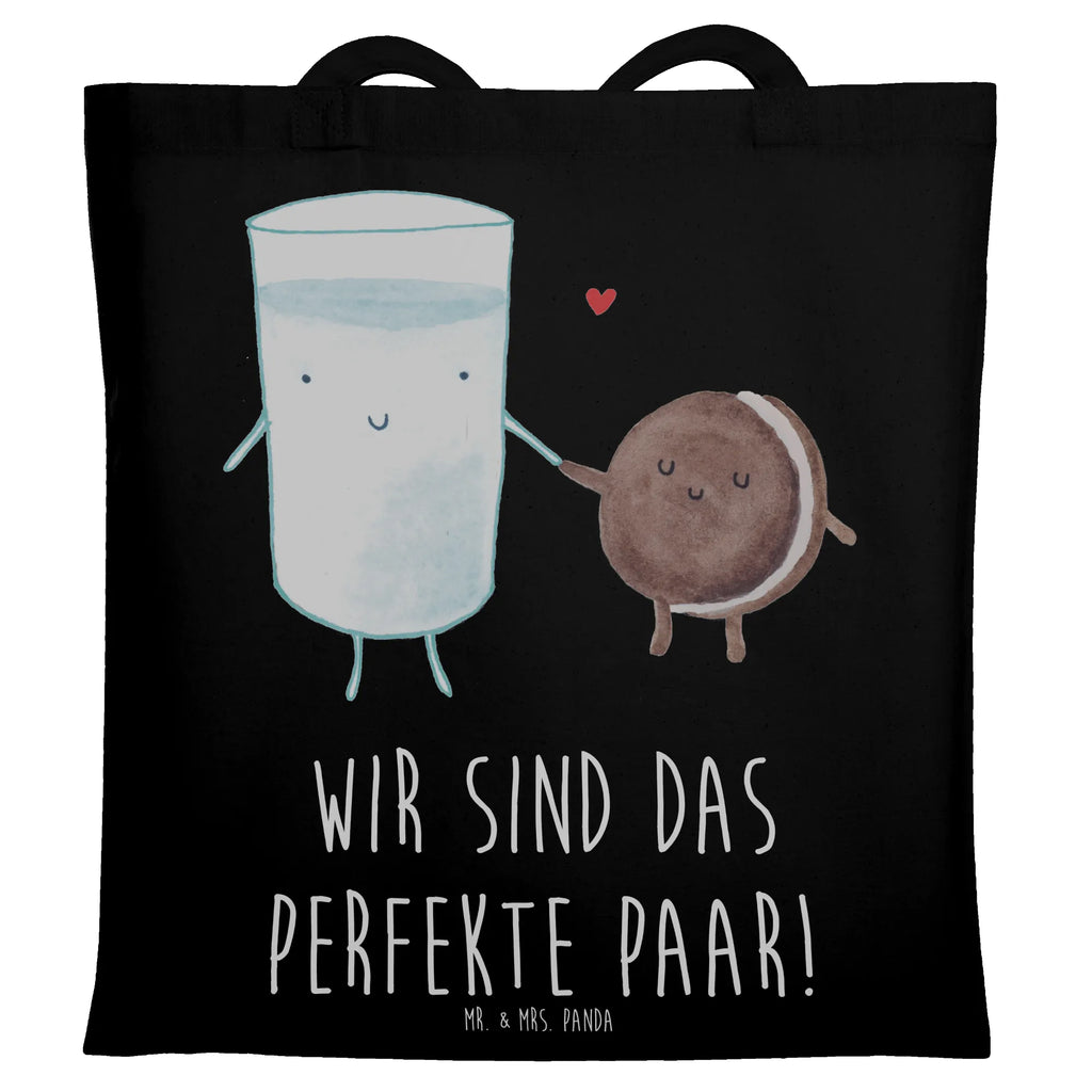 Tragetasche Milch Keks Beuteltasche, Beutel, Einkaufstasche, Jutebeutel, Stoffbeutel, Tasche, Shopper, Umhängetasche, Strandtasche, Schultertasche, Stofftasche, Tragetasche, Badetasche, Jutetasche, Einkaufstüte, Laptoptasche, Tiermotive, Gute Laune, lustige Sprüche, Tiere, Milk, Cookie, Milch, Keks, Kekse, Kaffee, Einladung Frühstück, Motiv süß, romantisch, perfektes Paar