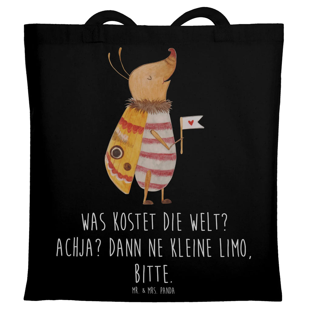 Tragetasche Nachtfalter mit Fähnchen Beuteltasche, Beutel, Einkaufstasche, Jutebeutel, Stoffbeutel, Tasche, Shopper, Umhängetasche, Strandtasche, Schultertasche, Stofftasche, Tragetasche, Badetasche, Jutetasche, Einkaufstüte, Laptoptasche, Tiermotive, Gute Laune, lustige Sprüche, Tiere, Nachtfalter, Käfer, Spruch lustig, Spruch witzig, süß, niedlich, Küche Deko, Was kostet die Welt