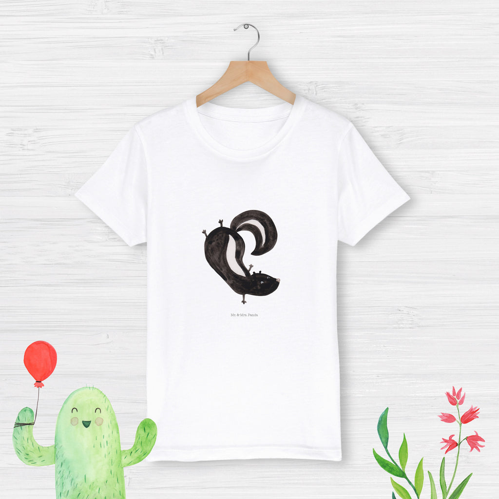 Organic Kinder T-Shirt Stinktier Handstand Kinder T-Shirt, Kinder T-Shirt Mädchen, Kinder T-Shirt Jungen, Stinktier, Skunk, Wildtier, Raubtier, Stinker, Stinki, Spielplatz, verpielt, Kind