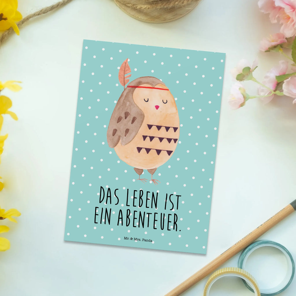 Postkarte Eule Federschmuck Postkarte, Karte, Geschenkkarte, Grußkarte, Einladung, Ansichtskarte, Geburtstagskarte, Einladungskarte, Dankeskarte, Ansichtskarten, Einladung Geburtstag, Einladungskarten Geburtstag, Eule, Eule Deko, Owl, Das Leben ist ein Abenteuer, Reisespruch, Federschmuck, Dekoration