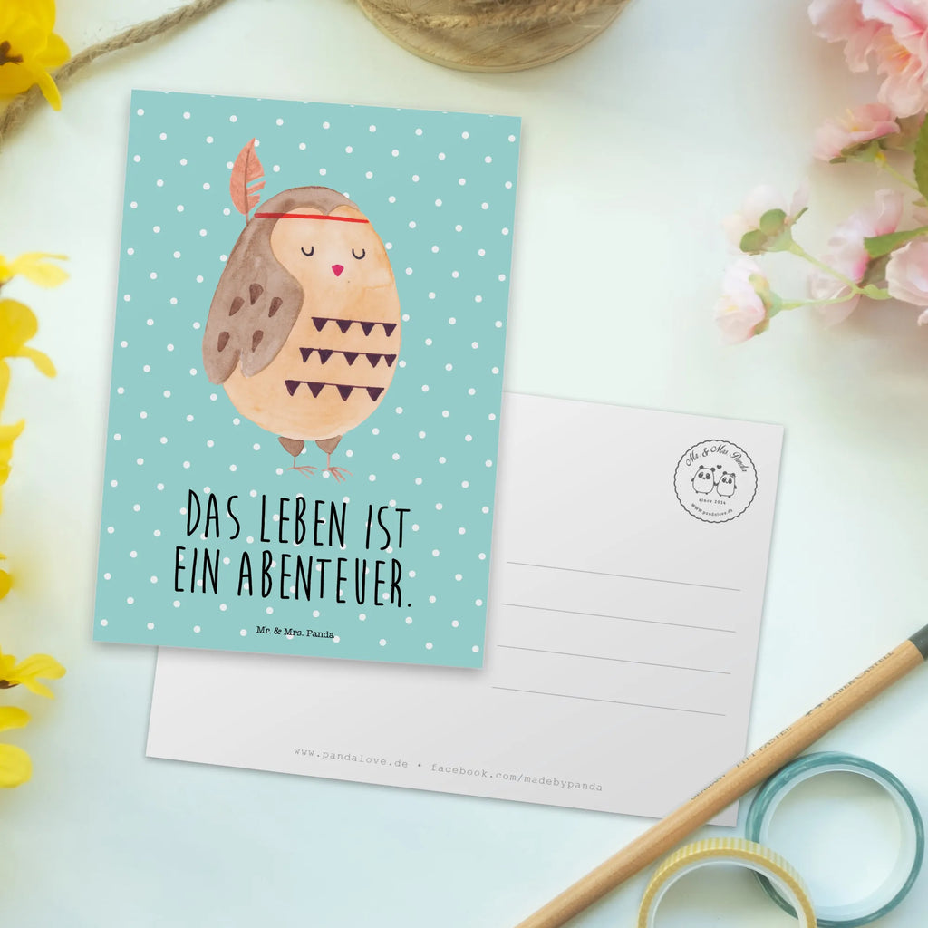 Postkarte Eule Federschmuck Postkarte, Karte, Geschenkkarte, Grußkarte, Einladung, Ansichtskarte, Geburtstagskarte, Einladungskarte, Dankeskarte, Ansichtskarten, Einladung Geburtstag, Einladungskarten Geburtstag, Eule, Eule Deko, Owl, Das Leben ist ein Abenteuer, Reisespruch, Federschmuck, Dekoration