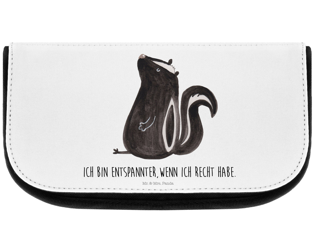 Kosmetiktasche Stinktier Sitzen Kosmetikbeutel, Kulturtasche, Kulturbeutel, Schminktasche, Make-Up Tasche, Kosmetiktasche, Beauty Bag, Kosmetiktasche Damen, Make Up Tasche, Kosmetik Tasche, Kosmetiktasche Klein, Kleine Kosmetiktasche, Schminktasche Klein, Kosmetiktasche Mit Fächern, Schminktäschen, Schminke Tasche, Kosmetiktaschen Damen, Beauty Case, Schmink Täschchen, Stinktier, Skunk, Wildtier, Raubtier, Stinker, Stinki, Spruch, Büro, Recht, Besserwisser