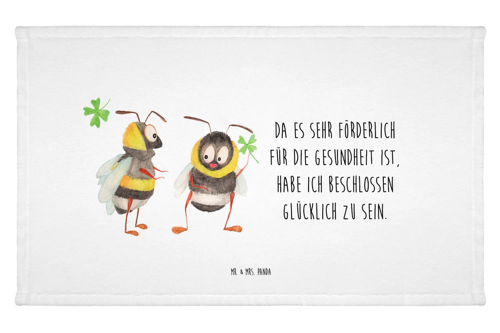 Handtuch Hummeln Kleeblatt Handtuch, Badehandtuch, Badezimmer, Handtücher, groß, Kinder, Baby, Tiermotive, Gute Laune, lustige Sprüche, Tiere, Hummel, Biene, Spruch positiv, Biene Deko, Spruch schön, glücklich sein, glücklich werden, Spruch fröhlich