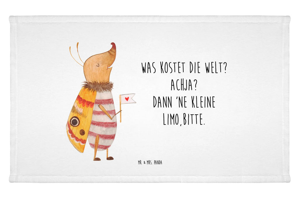 Handtuch Nachtfalter Fähnchen Handtuch, Badehandtuch, Badezimmer, Handtücher, groß, Kinder, Baby, Tiermotive, Gute Laune, lustige Sprüche, Tiere, Nachtfalter, Käfer, Spruch lustig, Spruch witzig, süß, niedlich, Küche Deko, Was kostet die Welt