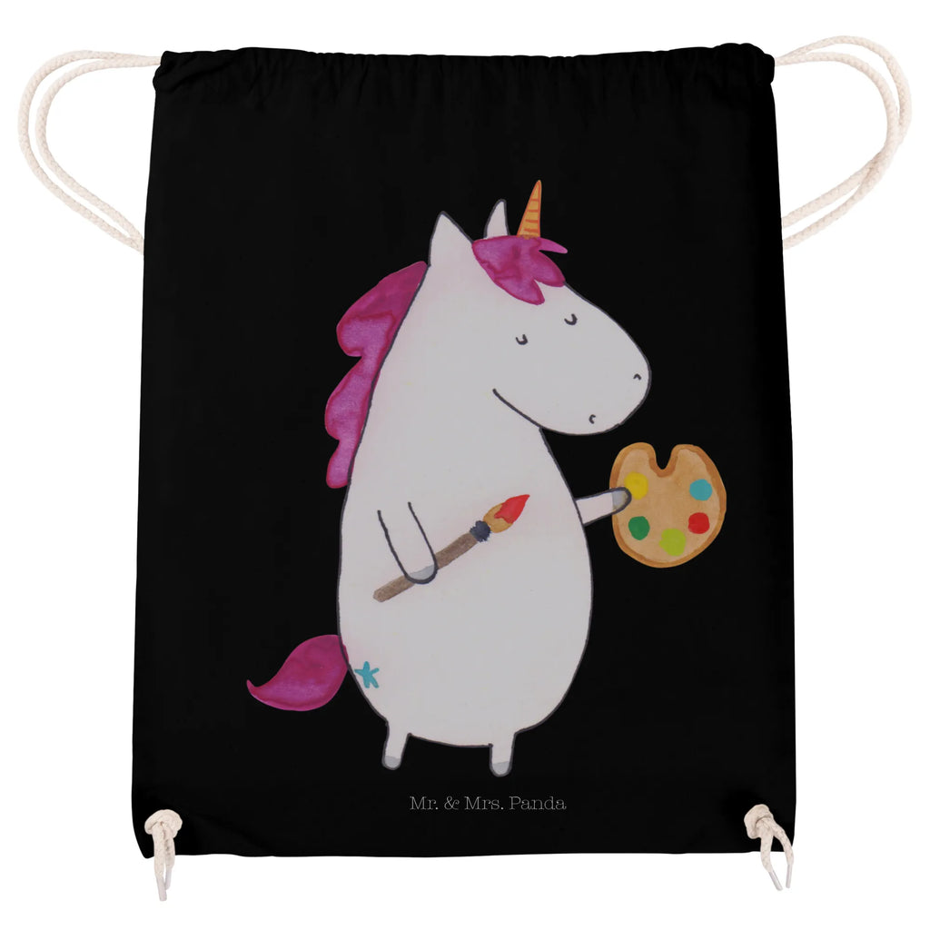 Sportbeutel Einhorn Künstler Sportbeutel, Turnbeutel, Beutel, Sporttasche, Tasche, Stoffbeutel, Sportbeutel Kinder, Gymsack, Beutel Rucksack, Kleine Sporttasche, Sportzubehör, Turnbeutel Baumwolle, Einhorn, Einhörner, Einhorn Deko, Pegasus, Unicorn, Englisch, Künstler, Artist, Malen, Zeichnen, Welt, Farbe, Stift, Pinsel, Geschenk, Maler