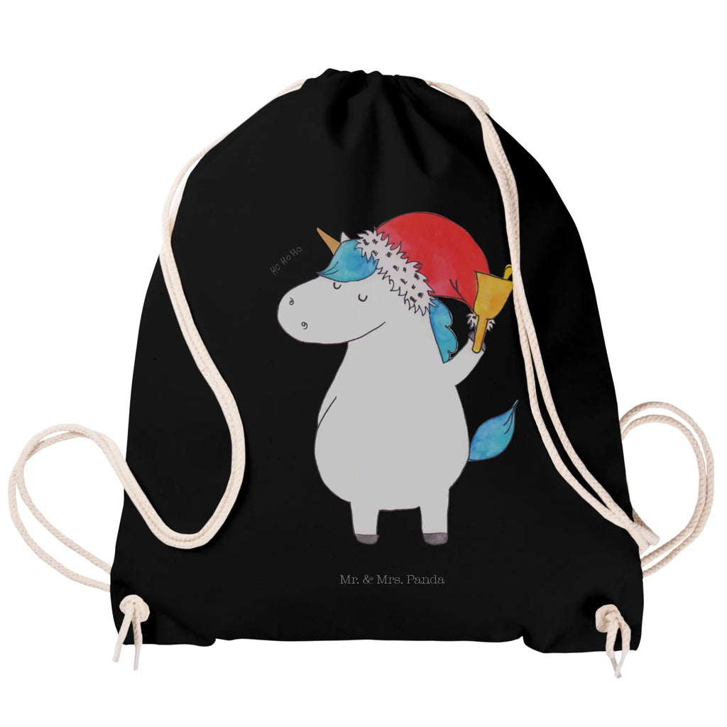 Sportbeutel Einhorn Weihnachtsmann Sportbeutel, Turnbeutel, Beutel, Sporttasche, Tasche, Stoffbeutel, Sportbeutel Kinder, Gymsack, Beutel Rucksack, Kleine Sporttasche, Sportzubehör, Turnbeutel Baumwolle, Einhorn, Einhörner, Einhorn Deko, Pegasus, Unicorn, Gin, Schokolade, Schoki, Weihnachten, Weihnachtsmann, Nikolaus, Wunschzettel, Wunschliste, Feenstaub