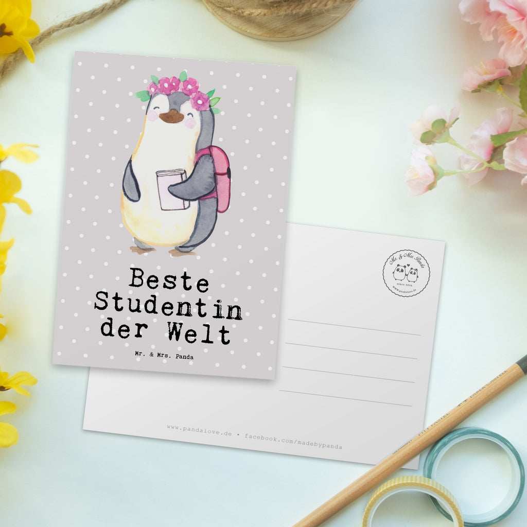 Postkarte Pinguin Beste Studentin der Welt Postkarte, Karte, Geschenkkarte, Grußkarte, Einladung, Ansichtskarte, Geburtstagskarte, Einladungskarte, Dankeskarte, Ansichtskarten, Einladung Geburtstag, Einladungskarten Geburtstag, für, Dankeschön, Geschenk, Schenken, Geburtstag, Geburtstagsgeschenk, Geschenkidee, Danke, Bedanken, Mitbringsel, Freude machen, Geschenktipp, Studentin, Studium, Tochter, Spaß, Musterschülerin, lustig, Studienabschluss, witzig, Universität, Abschluss, Alumni, Uni, Studenten, Hochschule