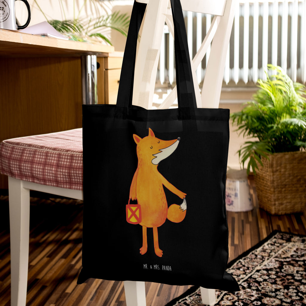 Tragetasche Fuchs Laterne Beuteltasche, Beutel, Einkaufstasche, Jutebeutel, Stoffbeutel, Tasche, Shopper, Umhängetasche, Strandtasche, Schultertasche, Stofftasche, Tragetasche, Badetasche, Jutetasche, Einkaufstüte, Laptoptasche, Fuchs, Füchse, Spruch trösten, Liebeskummer Spruch, Laterne, Sankt Martin, Laternenumzug, Aufmuntern, Cäsar Otto Hugo Flaischlen