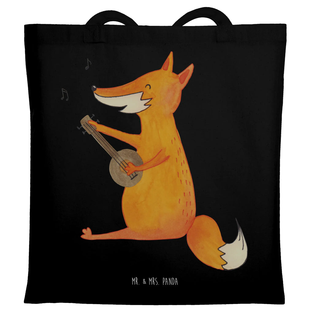 Tragetasche Fuchs Gitarre Beuteltasche, Beutel, Einkaufstasche, Jutebeutel, Stoffbeutel, Tasche, Shopper, Umhängetasche, Strandtasche, Schultertasche, Stofftasche, Tragetasche, Badetasche, Jutetasche, Einkaufstüte, Laptoptasche, Fuchs, Füchse, Geschenk Musiker, Musik Spruch, Musikerin, Sänger, Sängerin, Gitarre