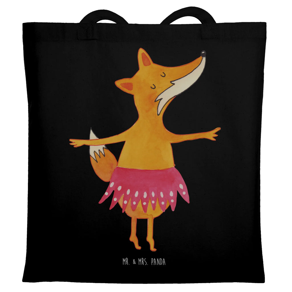 Tragetasche Fuchs Ballerina Beuteltasche, Beutel, Einkaufstasche, Jutebeutel, Stoffbeutel, Tasche, Shopper, Umhängetasche, Strandtasche, Schultertasche, Stofftasche, Tragetasche, Badetasche, Jutetasche, Einkaufstüte, Laptoptasche, Fuchs, Fuchs Spruch, Füchse, Füchsin, Ballerina, Ballett, Tänzerin, Tanzen, Party, Einladung, Geburtstag