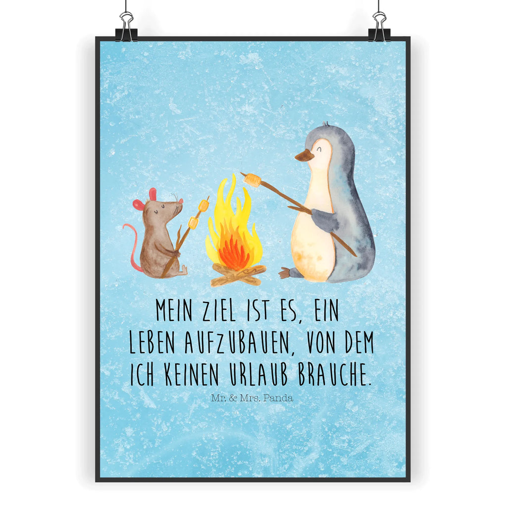 Poster Pinguin Lagerfeuer Poster, Wandposter, Bild, Wanddeko, Küchenposter, Kinderposter, Wanddeko Bild, Raumdekoration, Wanddekoration, Handgemaltes Poster, Mr. & Mrs. Panda Poster, Designposter, Kunstdruck, Posterdruck, Pinguin, Maus, Pinguine, Lagerfeuer, Leben, Arbeit, Job, Motivation, Büro, Büroalltag, Lebensspruch, Lebensmotivation, Neustart, Liebe, grillen, Feuer, Marshmallows