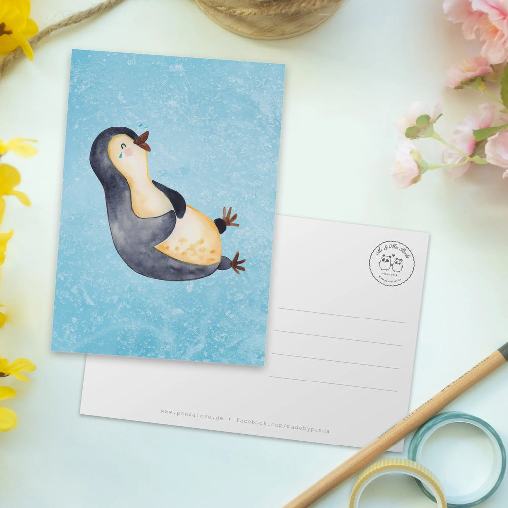 Postkarte Pinguin Lachen Postkarte, Karte, Geschenkkarte, Grußkarte, Einladung, Ansichtskarte, Geburtstagskarte, Einladungskarte, Dankeskarte, Ansichtskarten, Einladung Geburtstag, Einladungskarten Geburtstag, Pinguin, Pinguine, lustiger Spruch, Optimismus, Fröhlich, Lachen, Humor, Fröhlichkeit